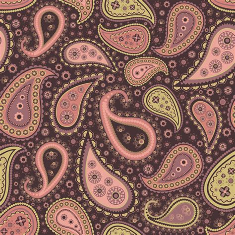 Download Set of paisley pattern Seamless vector 01 free download