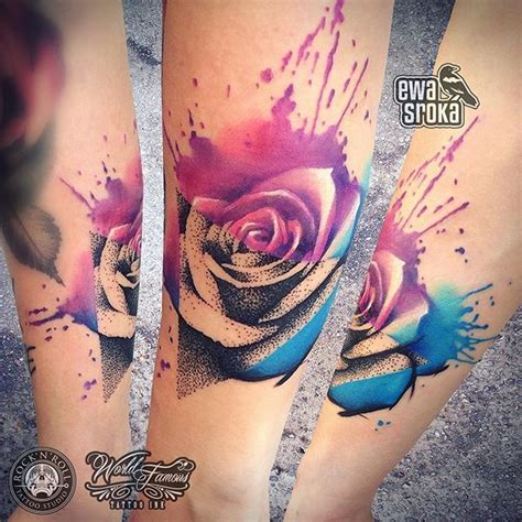 Rose tattoos come with various color options each signifying different meaning such as red rose tattoo signify love, black rose tattoo signify death and yellow. Image result for coloured dotwork tattoo | Rose tattoos ...