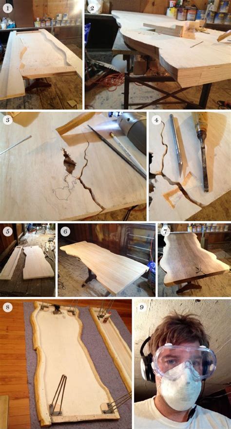 I started by measuring and cutting the plywood to size. Plywood Slab Table by Tim Delger, via Behance # ...