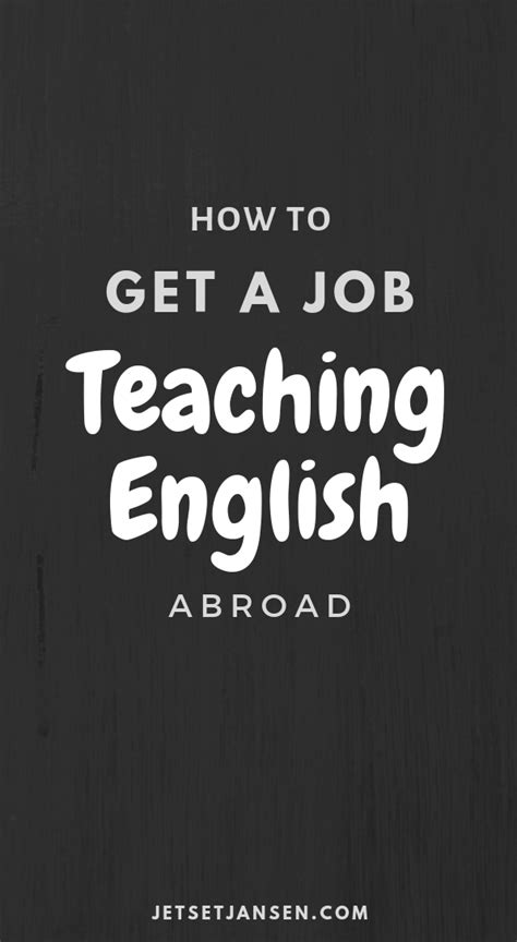 Teaching online is so easy to start. How To Get a Job Teaching English Abroad | Teaching ...