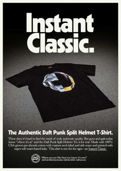 Daft punk formed in 1993 in paris and would go on to have a monumental effect on the emerging house and techno scenes of europe and later all of pop music around the globe, with landmark a standout of daft punk's early career included the anime film interstella 5555: You Can Now Buy Your Official Daft Punk Split Helmet T-Shirts