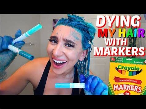 You can use this same technique with these colors to give your natural or colored hair a boost. How to Dye Your Hair With Washable Markers: 10 Steps in ...