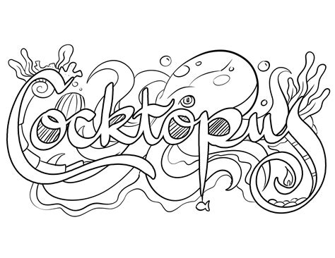 As the trend for grown up coloring pages continue, i will bring more for you over the comings weeks. Cocktopus - Coloring Page by Colorful Language © 2015 ...