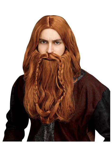 60 pcs fake beard self adhesive 20 designs novelty hairy mustaches costume facial hair for birthday and halloween party supplies. Viking Wig and Beard - Wigs