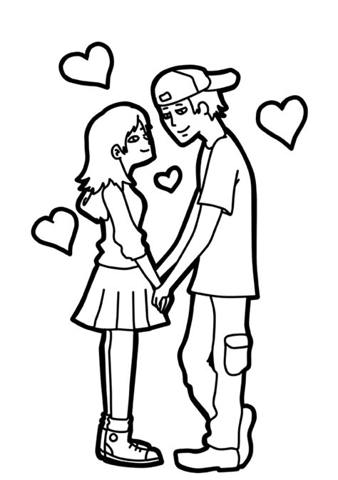 Kostenlose Malvorlage Hochzeit und Liebe: Junges ...