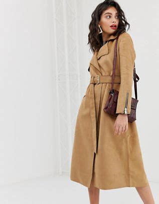 Petite grey faux fur padded coat. Women's trench | Rain trench, raincoats & Macintosh | ASOS ...