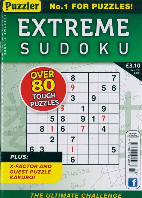 This 8″ x 10″ book which uses larger than normal print makes the puzzles easier to view and enjoy. Extreme Sudoku Magazine Subscription | Buy at Newsstand.co ...