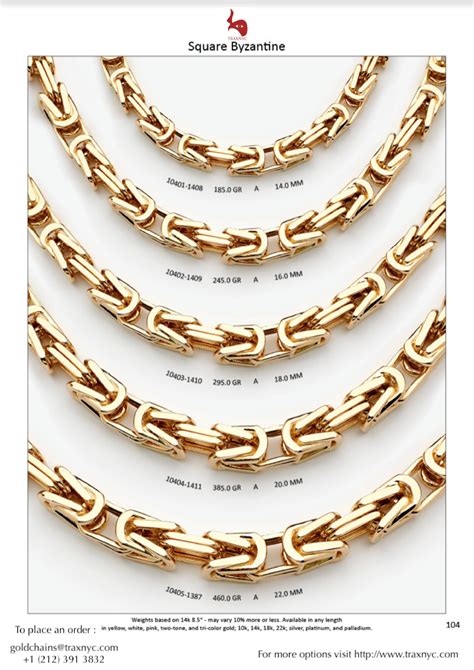 TraxNYC - Gold Chains Catalog