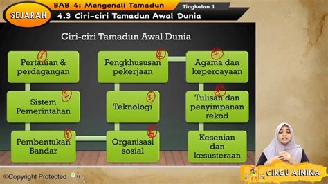 Mereka membangun permukiman permanen di sana untuk memastikan keberlanjutan pasokan makanan. F1_SEJ_04_03 Ciri-ciri Tamadun Awal Dunia - Jom Tuisyen