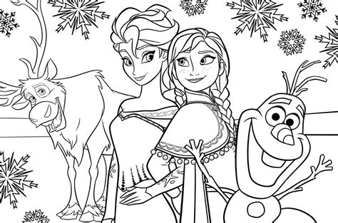 Gambar Mewarnai Frozen - Kreasi Warna