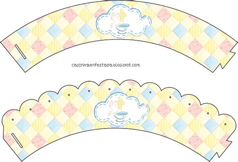 The design comes in two looks: Baby Girl Baptism: Free Printable Cupcakes Wrappers and ...