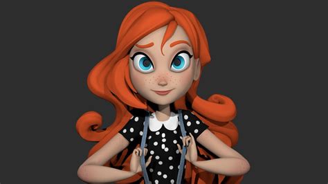 3d character girl, , itzelmf - CGSociety | 3d character, Character design animation, Character ...