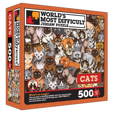 TDC Games World's Most Difficult Jigsaw Puzzle - Cats - 500 pieces ...