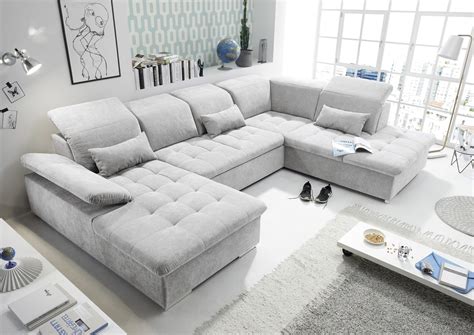 Wähle dazu entweder schlichte modelle in schwarz oder anderen gedeckten farben oder setze mit einem farbenfrohen sofa ein echtes mit einer wohnlandschaft besitzt du ein trendiges ecksofa inkl. Couch WAYNE R Sofa Schlafcouch Wohnlandschaft ...