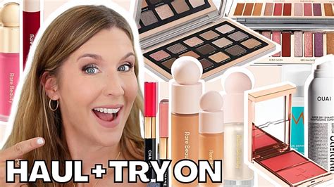 SEPHORA HAUL and TRY ON + More! | Rare Beauty Wear Test ...
