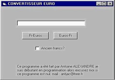 Télécharger Convertisseur euro pour Windows | Freeware