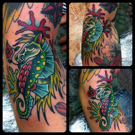 Maybe you would like to learn more about one of these? seahorse,horse,traditional tattoo,francesco giovani tattooing