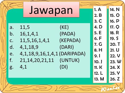 Learn vocabulary, terms and more with flashcards, games and other study tools. Jawapan - Kata Sendi Nama