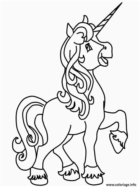 Les coloriages de licornes à imprimer sont donc une façon de déstresser les enfants, après une journée d'école, par exemple. Coloriage Licorne Kawaii 26 Dessin Licorne à imprimer