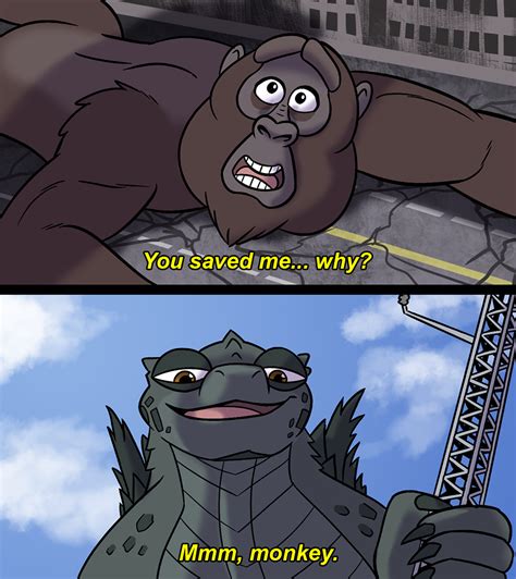 Share the best gifs now >>>. Kong Vs Godzilla Meme Monke : Pin By Alex Bell On My ...