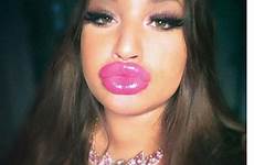 lips nadja diamond fake bimbos big barbie models plastic girl makeup hot