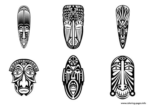 How to draw and color catboy, gekko and owlette pj masks coloring book. Adult 6 African Masks Simples Coloring Pages Printable