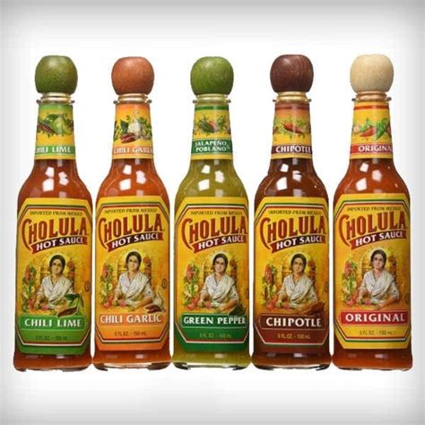 The most popular sauce is the diaguitas brand, made of pure red (very hot) or yellow (hot) chilean peppers mixed only with water and salt. Cholula Variety 5 Pack - Cayenne Diane