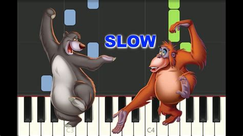 Accurate time signature and tempo. SLOW EASY piano tutorial "I WANNA BE LIKE YOU" from the ...