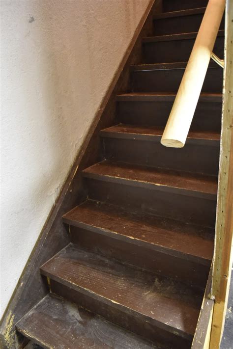 Don't run to work on the basement floor. How to Paint Basement Stairs - The Weathered Fox