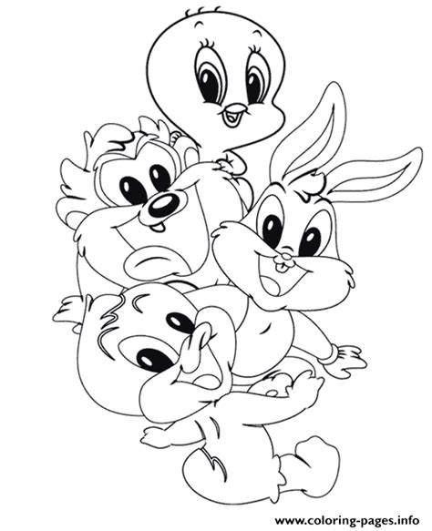 Looney tunes coloring pages are a good way for kids to develop their habit of coloring and painting, introduce them new colors, improve the creativity and motor skills. Free Baby Looney Tunes S Kids33ab Coloring Pages Printable