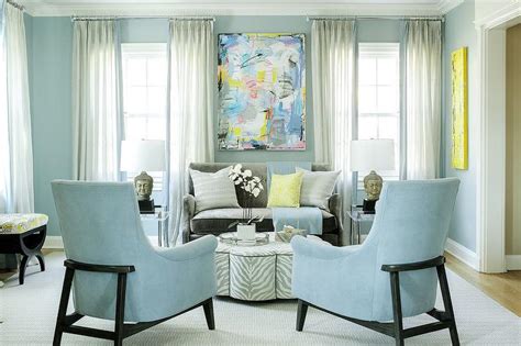 Blue grey living room ideas. Gray and Blue Living Room with Gray Zebra Ottoman Coffee ...