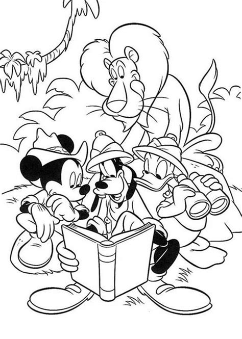 Goofy is really scared perhaps mickey mouse is driving the plane recklessly. Mickey Mouse Safari Coloring Pages Reading Instruction In ...