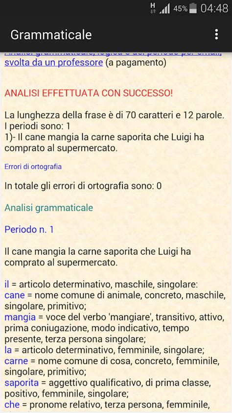 Una guida schematica, semplice e completa, con tante frasi di esempio. Analisi grammaticale italiana - Android Apps on Google Play