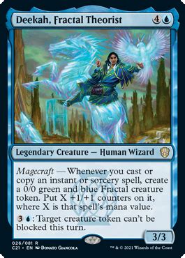 Finally, if you're building one for commander or brawl, then you'll need one commander card plus either 99 cards for commander and 59 for brawl. Deekah, Fractal Theorist - Creature - Cards - MTG Salvation