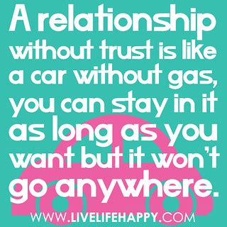 Seven reasons why relationships are sexless. "A relationship without trust is like a car without gas, y ...