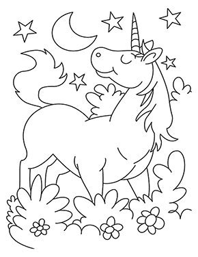 Zeichnen und ausmalen wurden jetzt zum teil meines alltags. Ausmalbild strahlendes Einhorn zum Ausdrucken