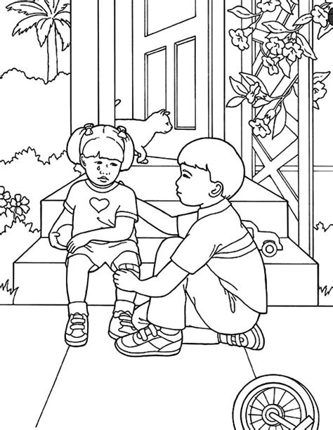 Helping the poor little girl praying. Fr11mar46 Color.indd Coloring Page : Coloring Sky