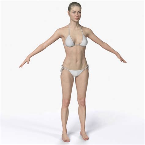 Download the perfect woman body pictures. 3d model female character body