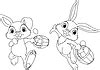 Download Easter bunny. Coloring page - vector image