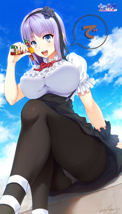 Un coup de vent dvoile sa culotte! hozumi kaoru dagashi kashi shidare hotaru cameltoe pantsu ...