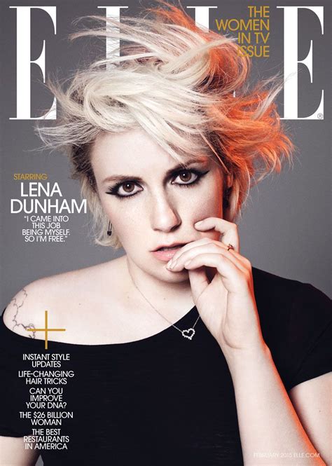 Check spelling or type a new query. Lena Dunham Rocks Messy Hair on ELLE February 2015 Cover ...