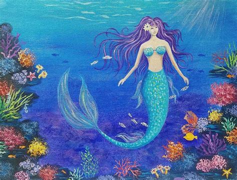 Are great for indoor use on tiles, walls, furniture and home appliances. Mermaid Coral Reef Acrylic Painting Tutorial FREE LIVE Full Lesson on YouTube by Angela Anderson ...