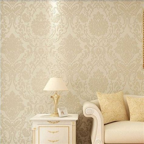 Great savings & free delivery / collection on many items. Vintage Classic Beige French Modern Damask Feature ...