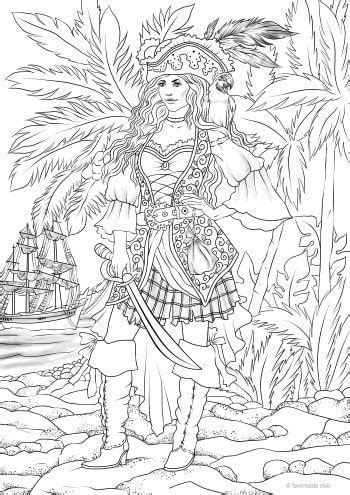 For kids & adults you can print pirate or color online. Pirate Girl | Pirate coloring pages, Coloring books, Free ...