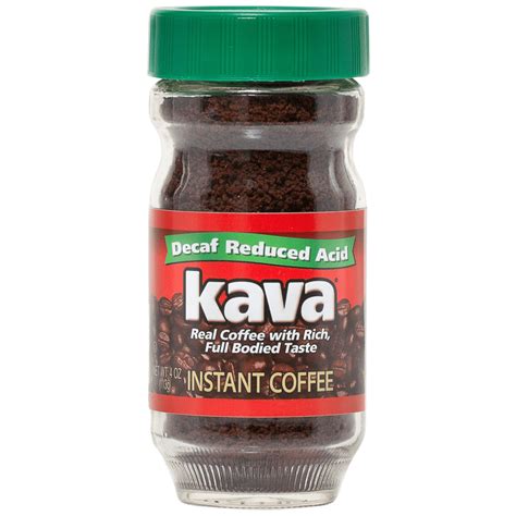 Coffee, acid reduced by potassium hydroxide. looked up potassium hydroxide and it's reactive to water, corrosive, and harmful if swallowed. Kava® Decaf Reduced Acid Instant Coffee (4 oz) | Kava Coffee