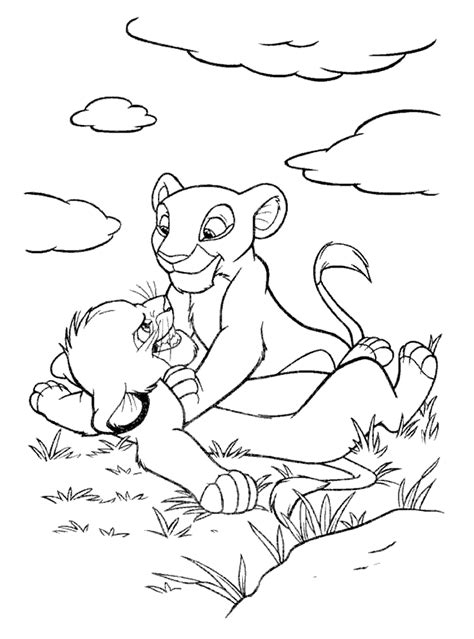 Baby simba coloring page free printable coloring pages. K Leeuwenkoning Simba en Nana.gif (648×874) | Cartoon ...