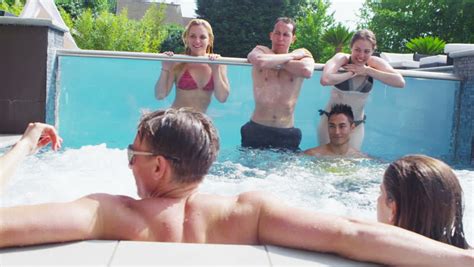Spring break home video my friends flashing and later regretting letting me film. Rich People Having Fun In Jacuzzi, Slow Motion Shot At ...