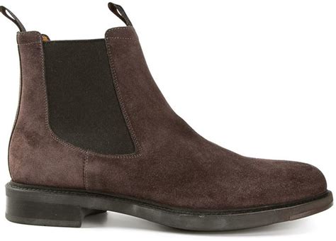 Okhotcn vintage men chelsea boots genuine leather suede rome style man ankle boots large size black brown serpentine chelsea boots mens ankle boots genuine leather boots mens. Brown Suede Chelsea Boots: Santoni Suede Chelsea Boots ...