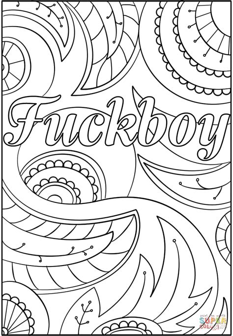 Coloring books for adults relaxation: Fuckboy coloring page | Free Printable Coloring Pages