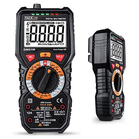 Upon ac voltage detection, the detector beeps and lights up. Tacklife DM01M Advanced Digital Multimeter Trms 6000 ...